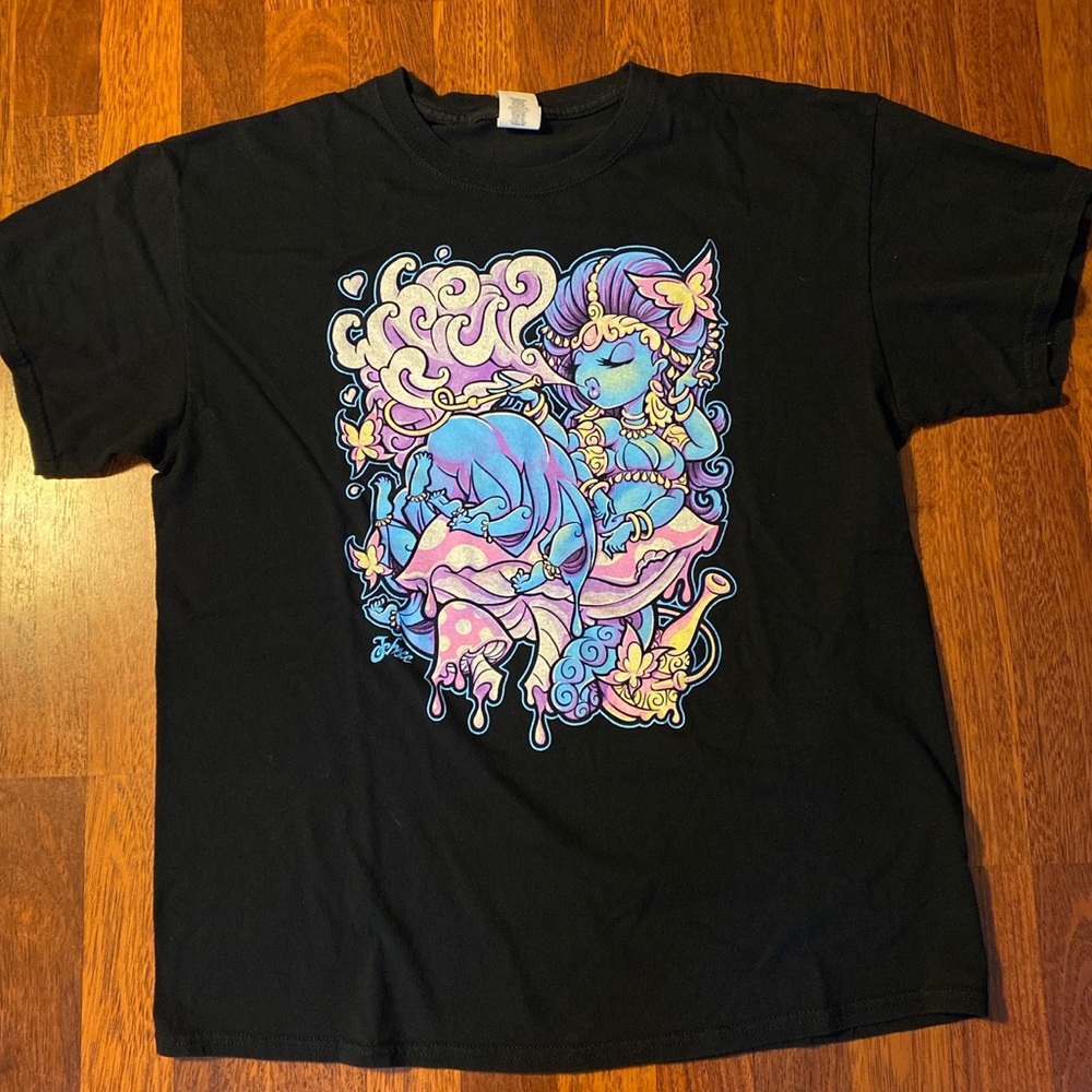 Hippie Mushroom Fantasy Graphic Tshirt Size Adult Large
